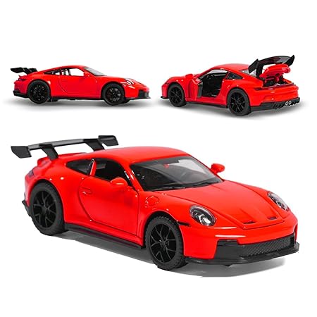 Die Cast Porsche Car Toy | 1:32 Scale Metal Diecast Model Car for Kids with Openable Doors, Light & Engine Sound |